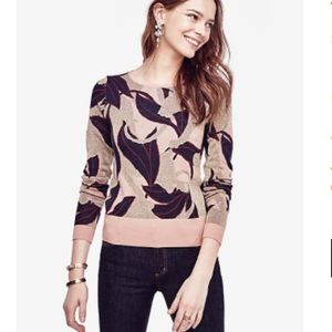 Ann Taylor Metallic Leopards Sweater